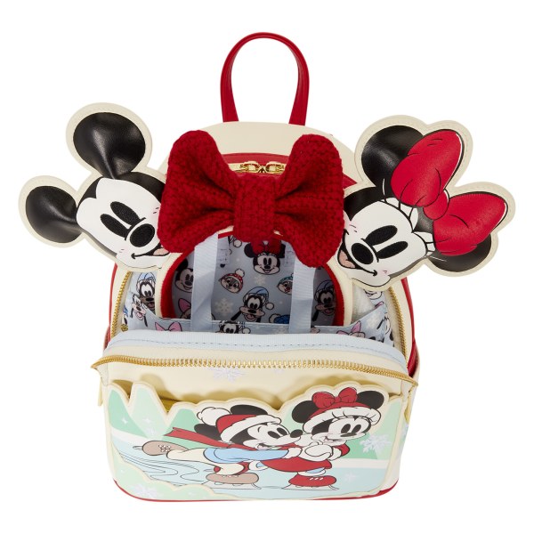 Mini sac à dos avec porte-bandeau Mickey & ses amis patinage sur glace - Disney Loungefly