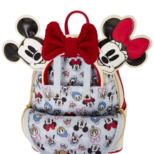 Mini sac à dos avec porte-bandeau Mickey & ses amis patinage sur glace - Disney Loungefly