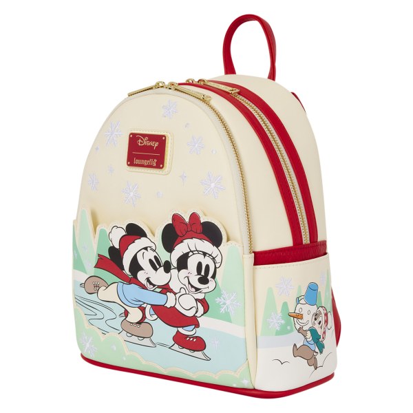 Mini sac à dos avec porte-bandeau Mickey & ses amis patinage sur glace - Disney Loungefly