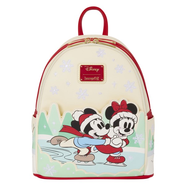 Mini sac à dos avec porte-bandeau Mickey & ses amis patinage sur glace - Disney Loungefly