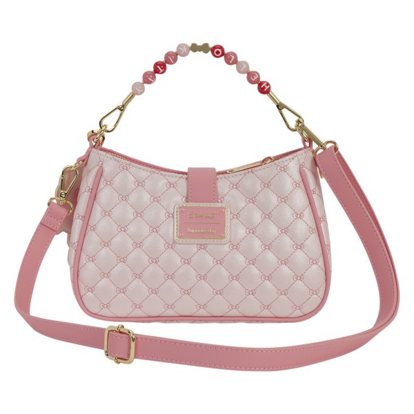 Sac à bandoulière matelassé Hello Kitty avec poignée perlée et breloque - Loungefly Sanrio