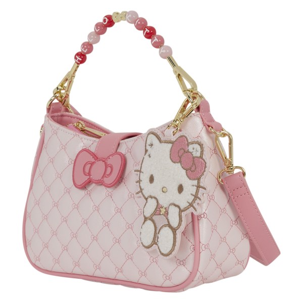 Sac à bandoulière matelassé Hello Kitty avec poignée perlée et breloque - Loungefly Sanrio