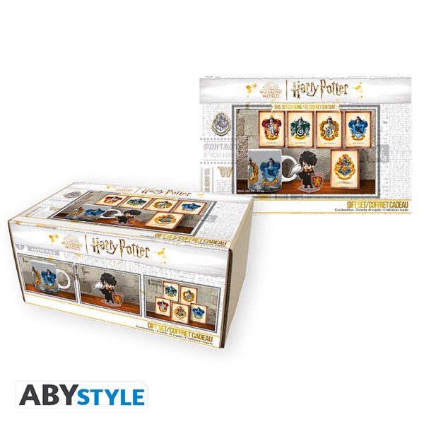 HARRY POTTER - Pack Mug 320 ml + Acryl® + Cartes postales « Poudlard »