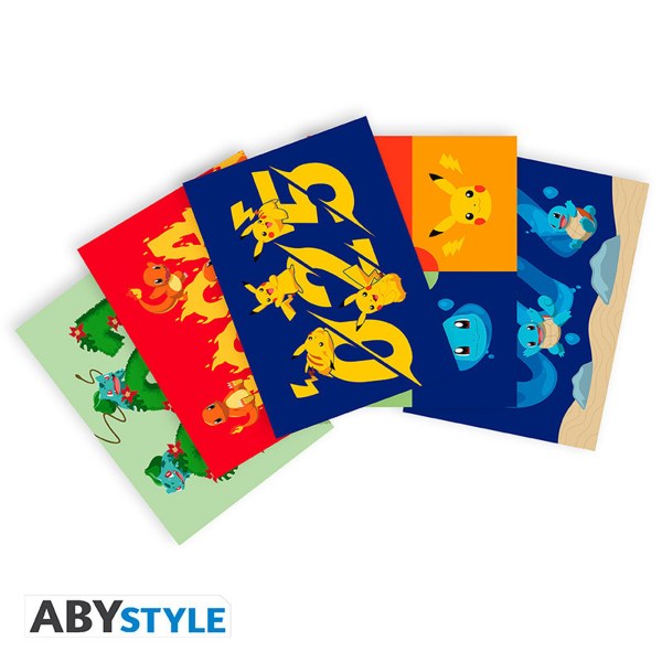 POKEMON - Cahier A5 + Mug 320 ml + Cartes postales Pikachu