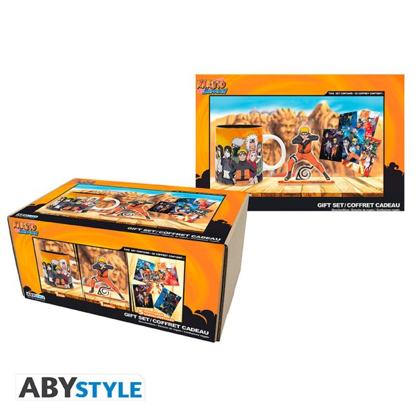 NARUTO SHIPPUDEN - Pack Mug 320ml + Acryl® + Cartes postales Naruto