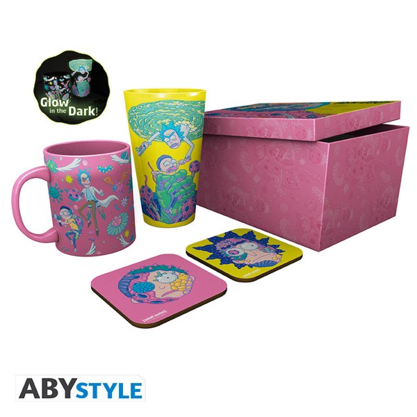 RICK AND MORTY - Pack Verre XXL + Mug + 2 Sous-verres