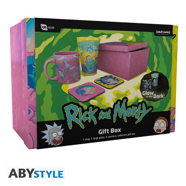 RICK AND MORTY - Pack Verre XXL + Mug + 2 Sous-verres