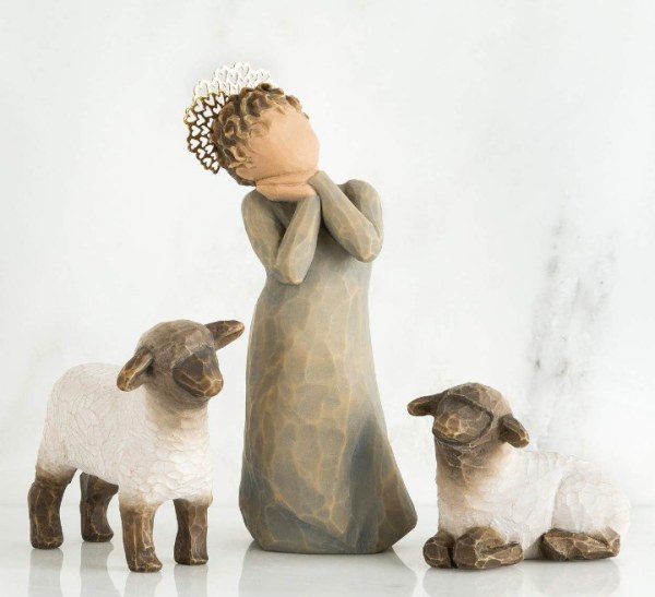STATUETTES WILLOW TREE PETITE BERGÈRE ET MOUTONS
