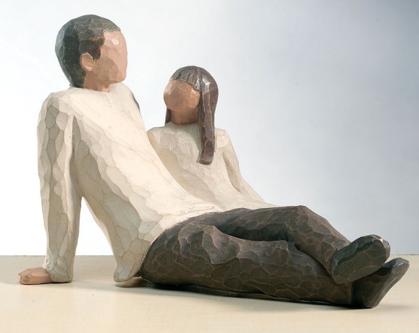 FIGURINE WILLOW TREE PÈRE ET FILLE