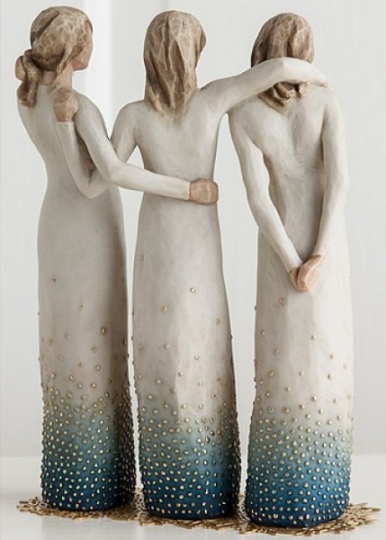 FIGURINE WILLOW TREE DE MON CÔTÉ (AMIES ET SOEURS)