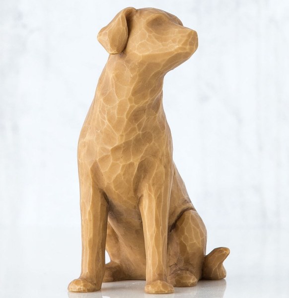FIGURINE WILLOW TREE J'AIME MON CHIEN (VERSION CLAIRE)