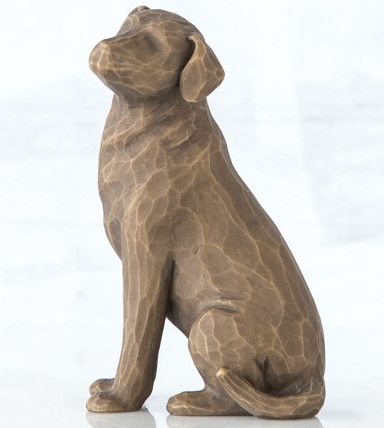 FIGURINE WILLOW TREE J'AIME MON CHIEN (VERSION FONCÉE)