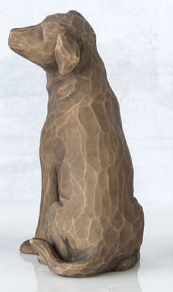 FIGURINE WILLOW TREE J'AIME MON CHIEN (VERSION FONCÉE)