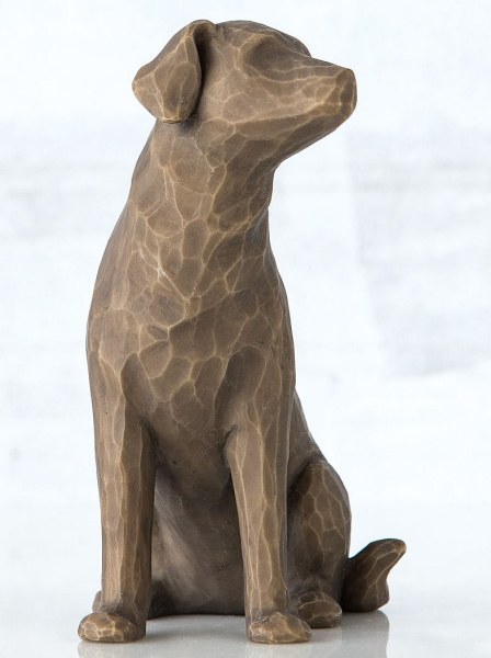 FIGURINE WILLOW TREE J'AIME MON CHIEN (VERSION FONCÉE)
