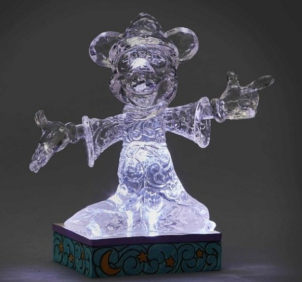 MICKEY SORCIER GLACE SCULPTÉE LUMINEUSE DISNEY TRADITIONS