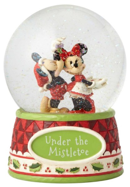 "MICKEY ET MINNIE SOUS LE GUI" SNOWBALL DISNEY TRADITIONS