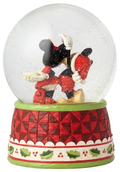 "MICKEY ET MINNIE SOUS LE GUI" SNOWBALL DISNEY TRADITIONS