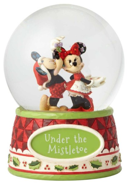 "MICKEY ET MINNIE SOUS LE GUI" SNOWBALL DISNEY TRADITIONS