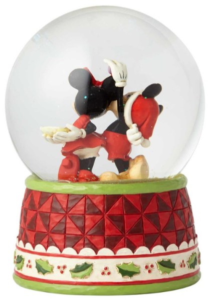"MICKEY ET MINNIE SOUS LE GUI" SNOWBALL DISNEY TRADITIONS