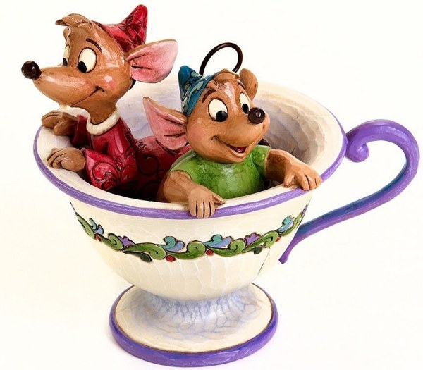 JAQ ET GUS DANS LA TASSE JIM SHORE - DISNEY TRADITIONS