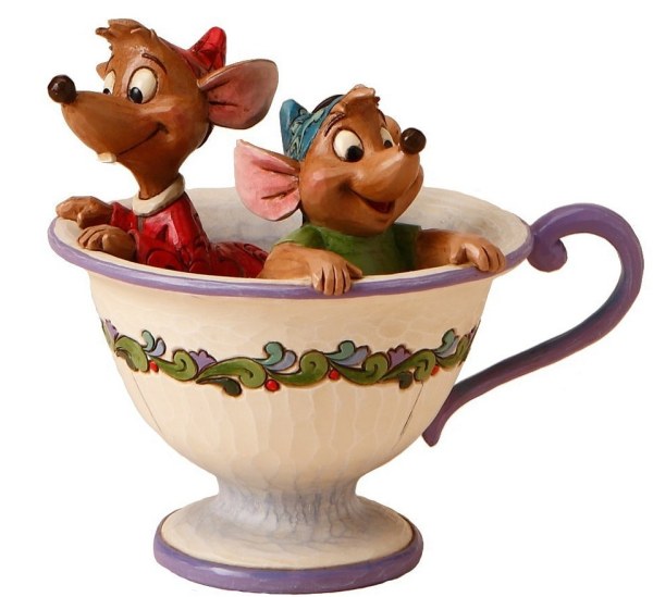 JAQ ET GUS DANS LA TASSE JIM SHORE - DISNEY TRADITIONS
