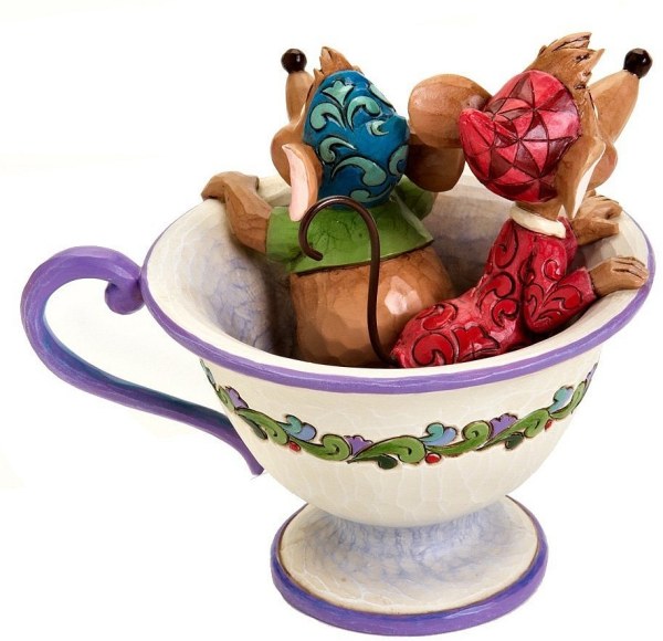 JAQ ET GUS DANS LA TASSE JIM SHORE - DISNEY TRADITIONS