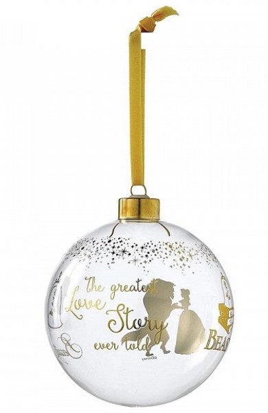 SUSPENSION DE NOËL EN VERRE BELLE ET LA BÊTE DISNEY ENCHANTING