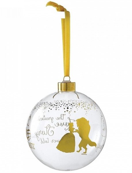 SUSPENSION DE NOËL EN VERRE BELLE ET LA BÊTE DISNEY ENCHANTING