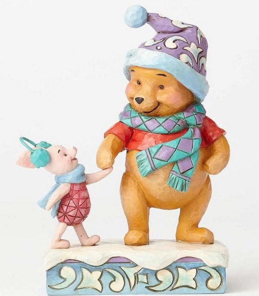 WINNIE ET PORCINET EN HIVER JIM SHORE DISNEY TRADITIONS