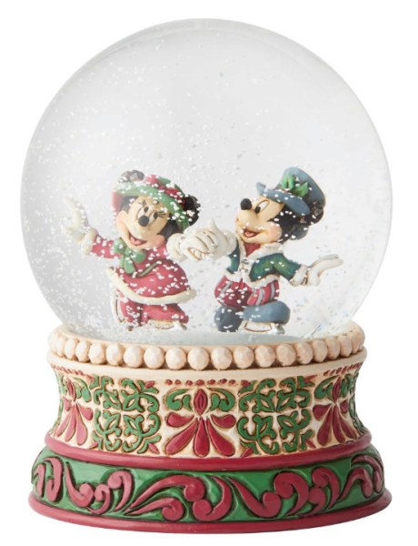 SNOWGLOBE MICKEY ET MINNIE SUR PATINS DISNEY TRADITIONS