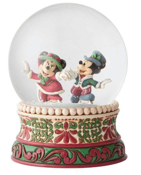 SNOWGLOBE MICKEY ET MINNIE SUR PATINS DISNEY TRADITIONS