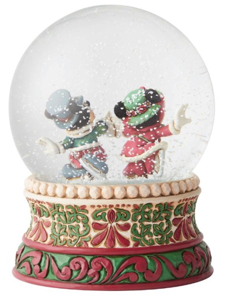 SNOWGLOBE MICKEY ET MINNIE SUR PATINS DISNEY TRADITIONS