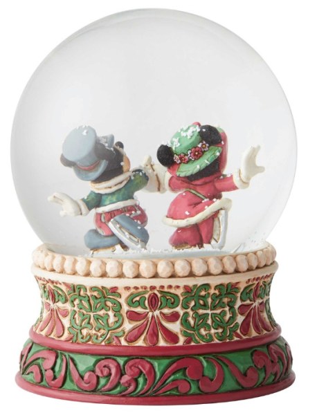 SNOWGLOBE MICKEY ET MINNIE SUR PATINS DISNEY TRADITIONS