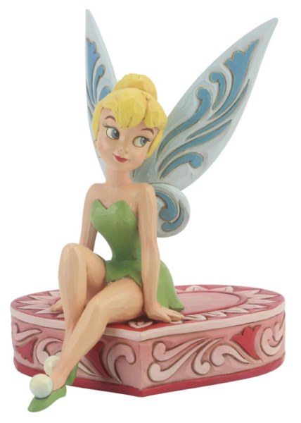 FÉE CLOCHETTE ASSISE SUR CŒUR - DISNEY TRADITIONS