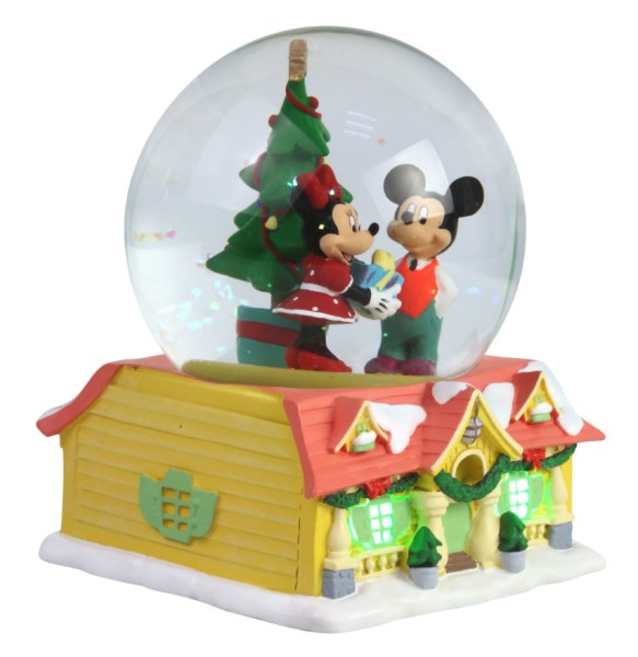 SNOWBALL LUMINEUX MICKEY ET MINNIE A NOEL - DISNEY DEPT.56
