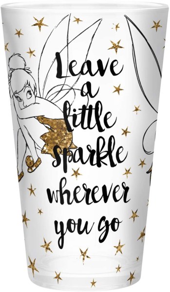 VERRE XXL CLOCHETTE DORÉE PAILLETTES - DISNEY