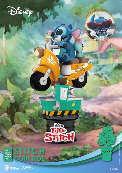 STITCH SUR LE MANEGE SCOOTER - DISNEY D-STAGE