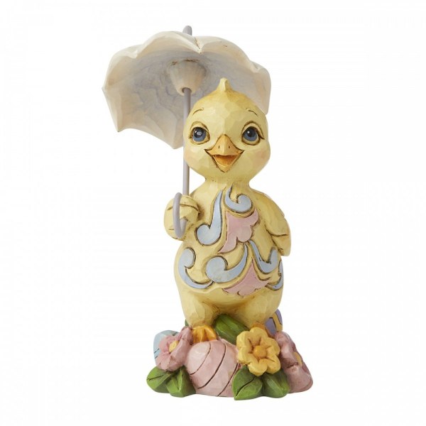 MINI POUSSIN AVEC PARAPLUIE JIM SHORE HEARTWOOD CREEK