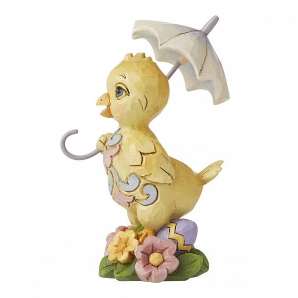 MINI POUSSIN AVEC PARAPLUIE JIM SHORE HEARTWOOD CREEK