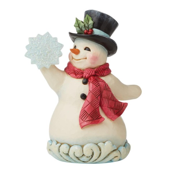 BONHOMME DE NEIGE AVEC UN FLOCON JIM SHORE HEARTWOOD CREEK
