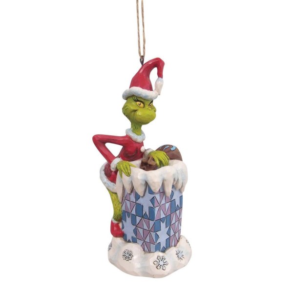 GRINCH ORNEMENT MONTANT DANS LA CHEMINÉE - JIM SHORE GRINCH