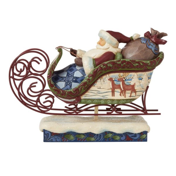 PÈRE NOËL VICTORIEN EN TRAINEAU JIM SHORE HEARTWOOD CREEK