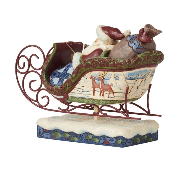 PÈRE NOËL VICTORIEN EN TRAINEAU JIM SHORE HEARTWOOD CREEK