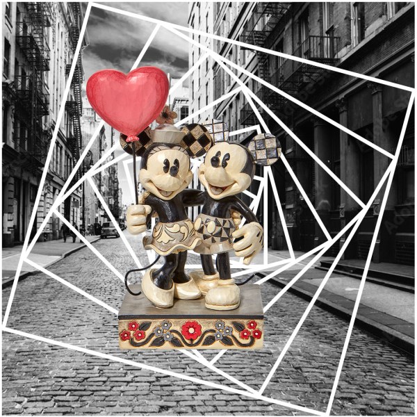 MICKEY & MINNIE BALLON CŒUR- DISNEY TRADITIONS