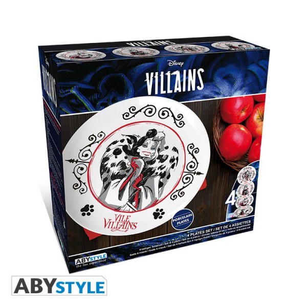 SET DE 4 ASSIETTES DISNEY VILAINS - DISNEY