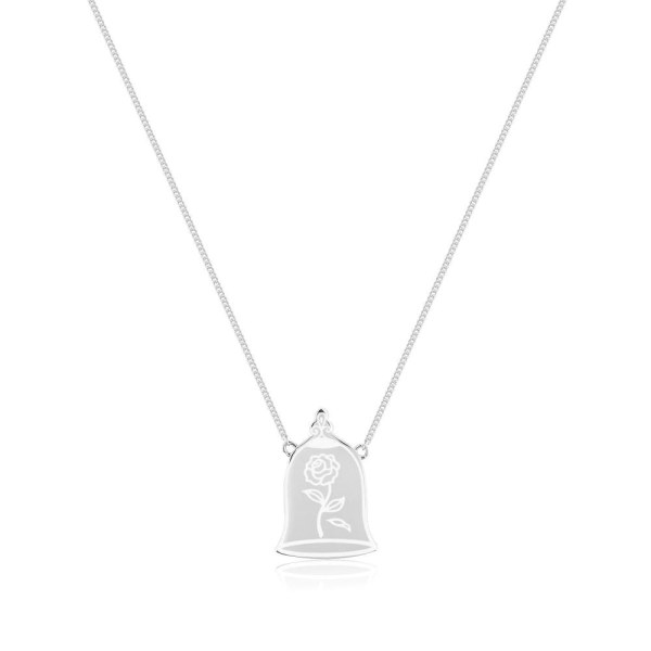 COLLIER ROSE ENCHANTÉE EN MÉTAL PRÉCIEUX - DISNEY