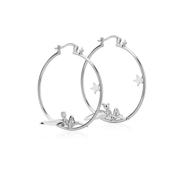 BOUCLES D'OREILLES FÉE CLOCHETTE EN MÉTAL PRÉCIEUX - DISNEY