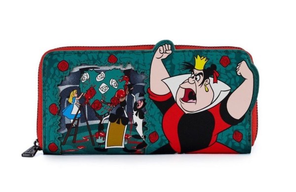 PORTEFEUILLE VILAINS SCENE REINE DE COEUR - DISNEY LOUNGEFLY