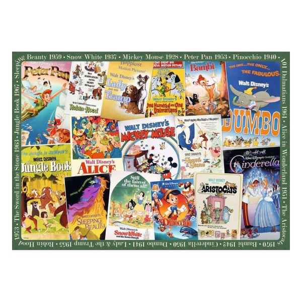 PUZZLE AFFICHES DE FILMS VINTAGE ( 1000 PIÈCES ) - DISNEY