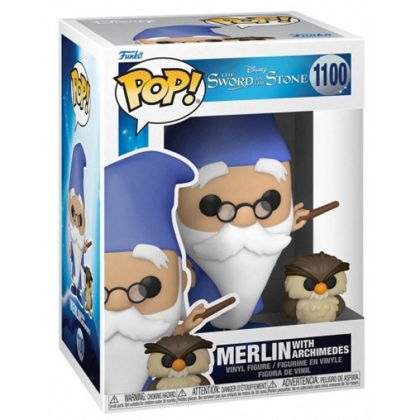 FUNKO POP! 1100 - DISNEY MERLIN L'ENCHANTEUR - MERLIN & ARCHIMÈDE